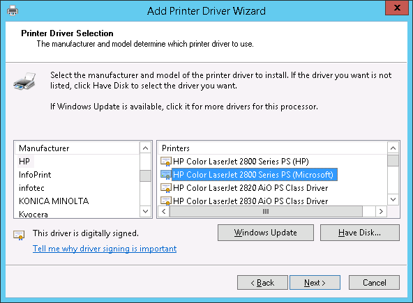 Microsoft postscript printer driver download